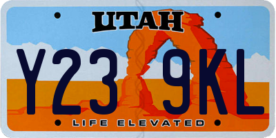 UT license plate Y239KL