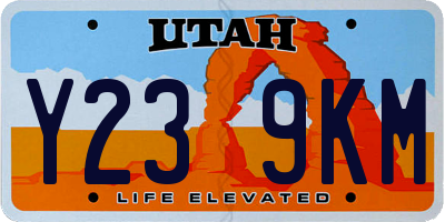 UT license plate Y239KM