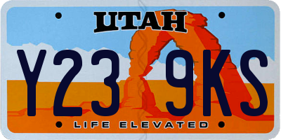 UT license plate Y239KS
