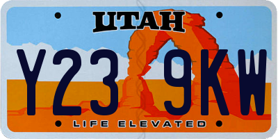 UT license plate Y239KW