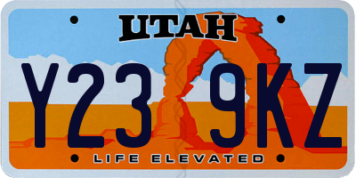 UT license plate Y239KZ