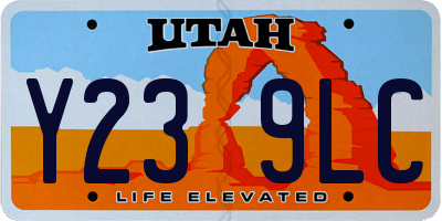 UT license plate Y239LC