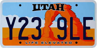 UT license plate Y239LE