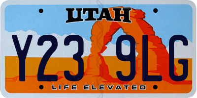 UT license plate Y239LG