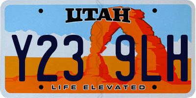 UT license plate Y239LH