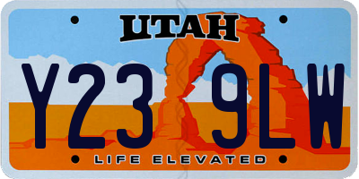UT license plate Y239LW