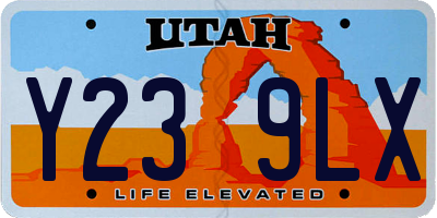 UT license plate Y239LX