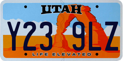 UT license plate Y239LZ