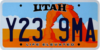 UT license plate Y239MA
