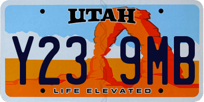 UT license plate Y239MB