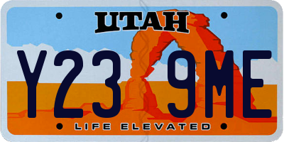 UT license plate Y239ME