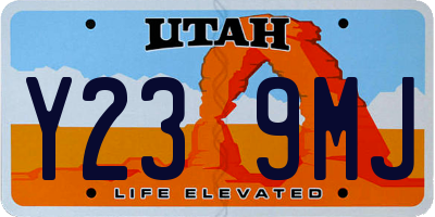 UT license plate Y239MJ