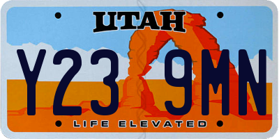 UT license plate Y239MN