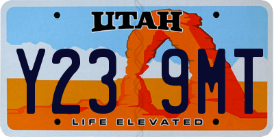 UT license plate Y239MT