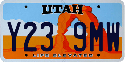 UT license plate Y239MW