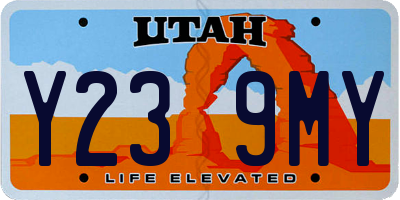 UT license plate Y239MY