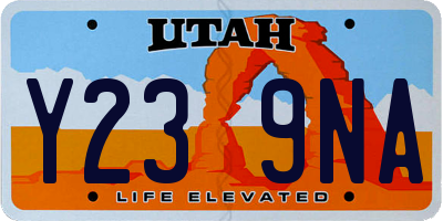 UT license plate Y239NA