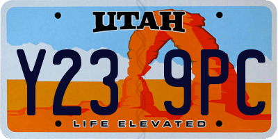 UT license plate Y239PC