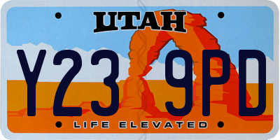 UT license plate Y239PD