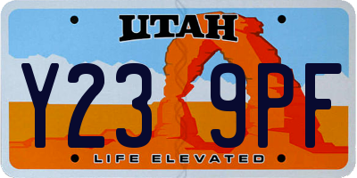 UT license plate Y239PF