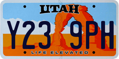 UT license plate Y239PH