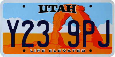 UT license plate Y239PJ