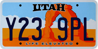 UT license plate Y239PL