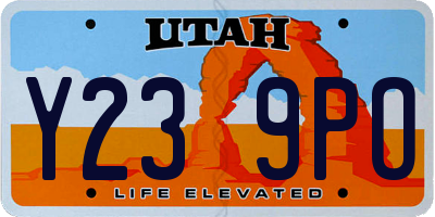 UT license plate Y239PO