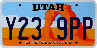UT license plate Y239PP
