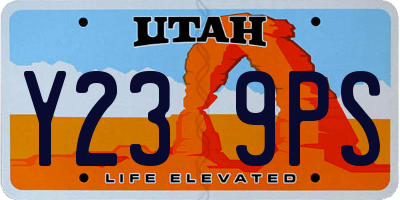 UT license plate Y239PS