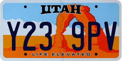 UT license plate Y239PV