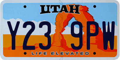 UT license plate Y239PW
