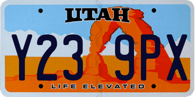 UT license plate Y239PX