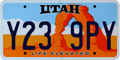 UT license plate Y239PY
