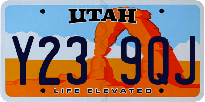 UT license plate Y239QJ