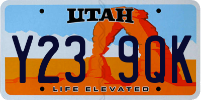 UT license plate Y239QK