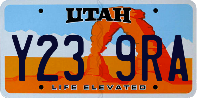 UT license plate Y239RA