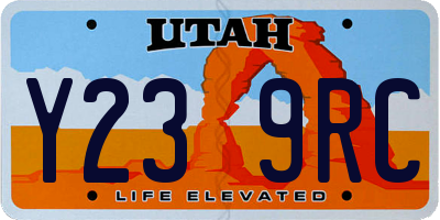 UT license plate Y239RC