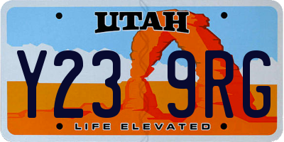 UT license plate Y239RG