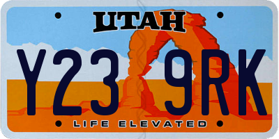 UT license plate Y239RK