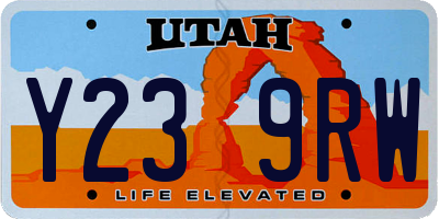 UT license plate Y239RW