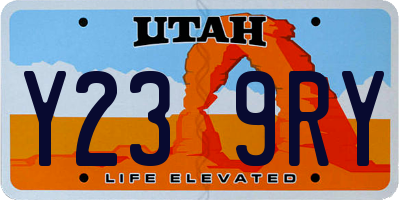 UT license plate Y239RY