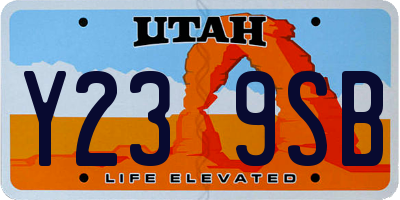 UT license plate Y239SB