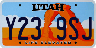 UT license plate Y239SJ