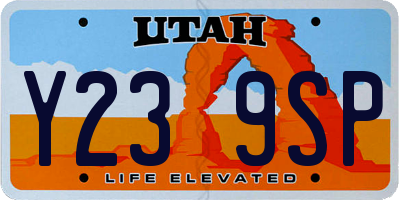 UT license plate Y239SP
