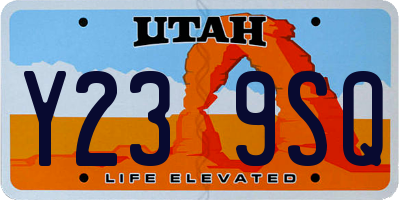 UT license plate Y239SQ