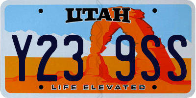 UT license plate Y239SS