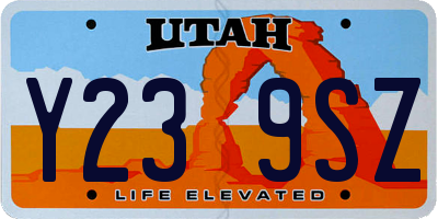 UT license plate Y239SZ