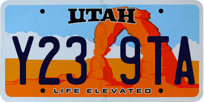 UT license plate Y239TA