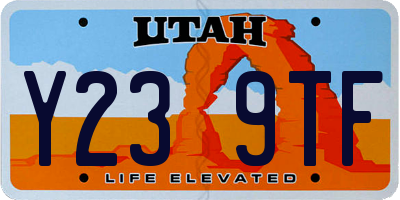 UT license plate Y239TF